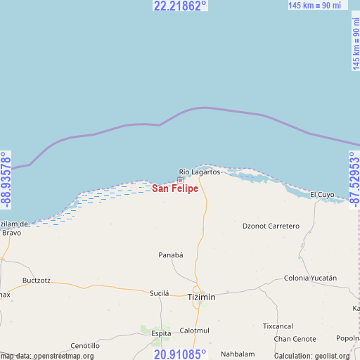 San Felipe on map