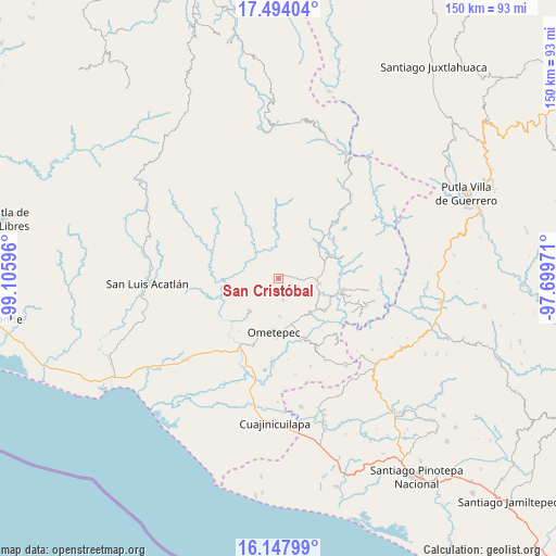 San Cristóbal on map