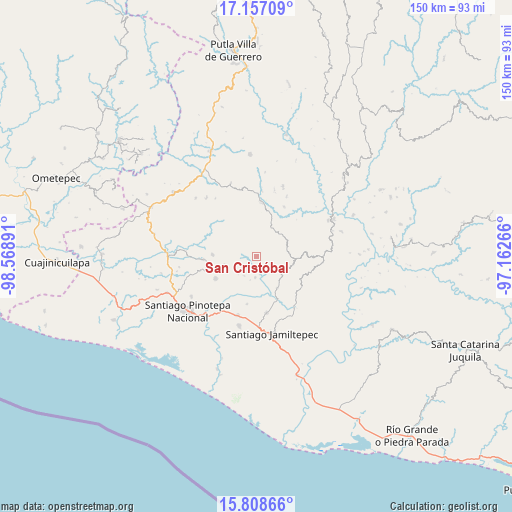 San Cristóbal on map