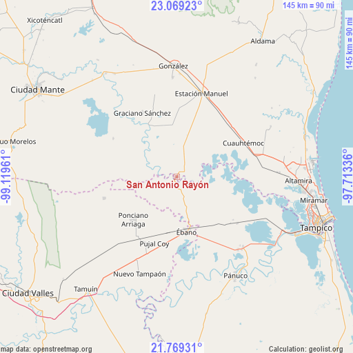 San Antonio Rayón on map