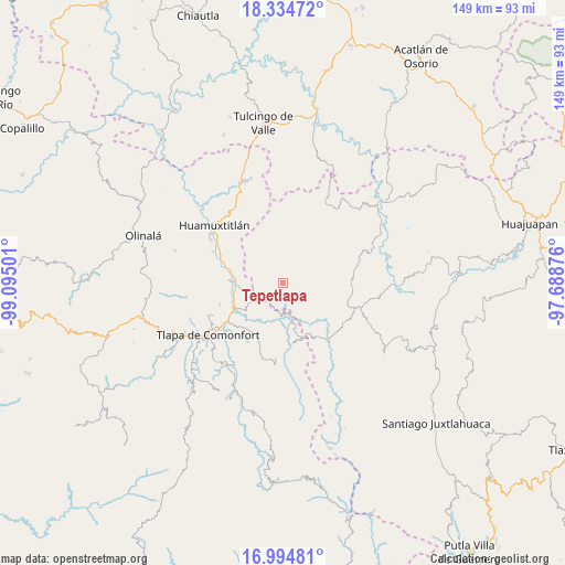 Tepetlapa on map