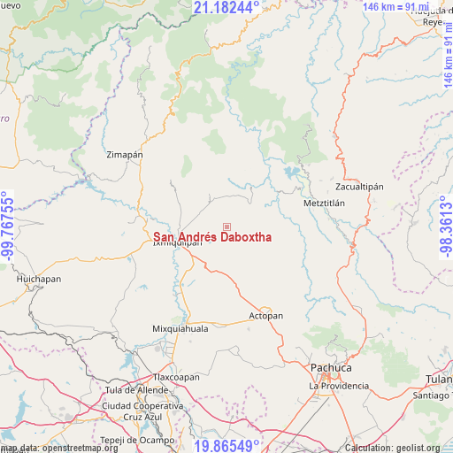 San Andrés Daboxtha on map