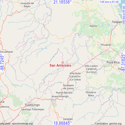 San Ambrosio on map