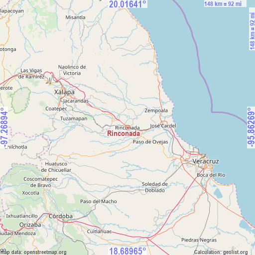 Rinconada on map