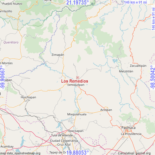 Los Remedios on map