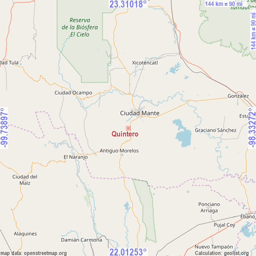 Quintero on map