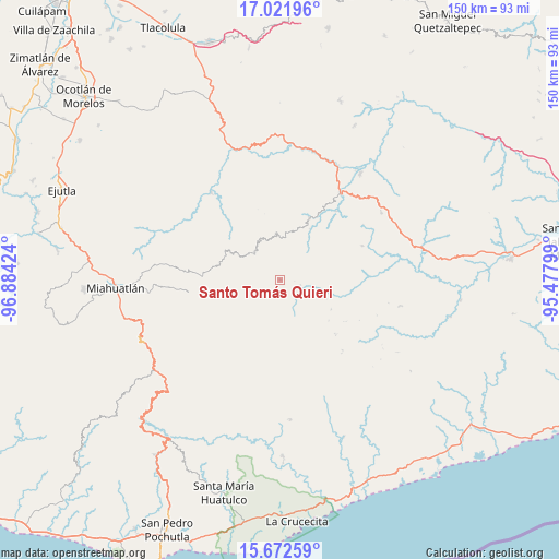 Santo Tomás Quieri on map