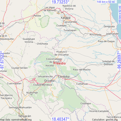 Presidio on map