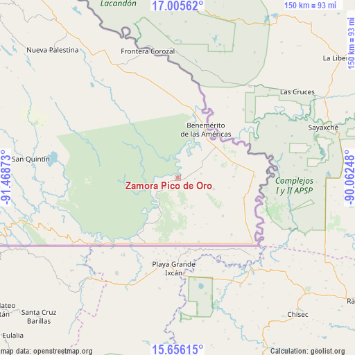 Zamora Pico de Oro on map