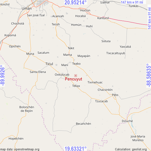 Pencuyut on map