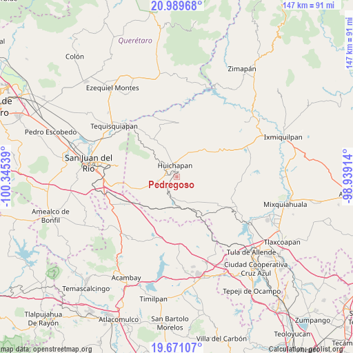 Pedregoso on map