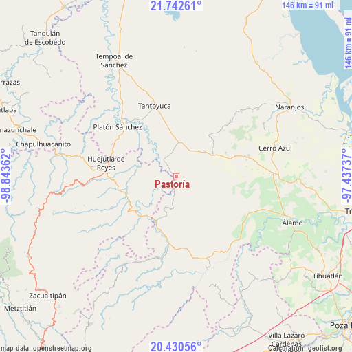 Pastoría on map