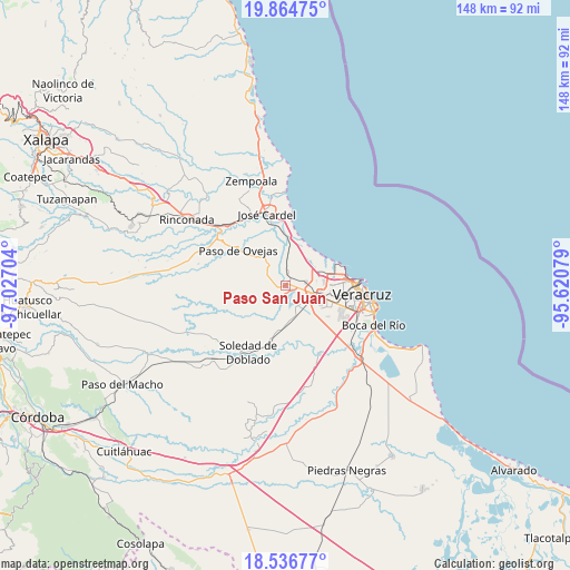 Paso San Juan on map