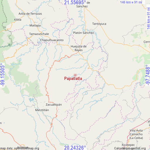 Papatlatla on map