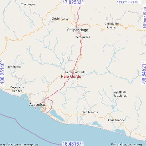 Palo Gordo on map