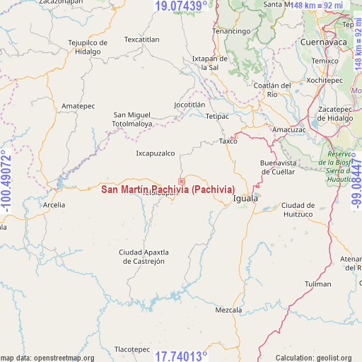 San Martín Pachivia (Pachivia) on map