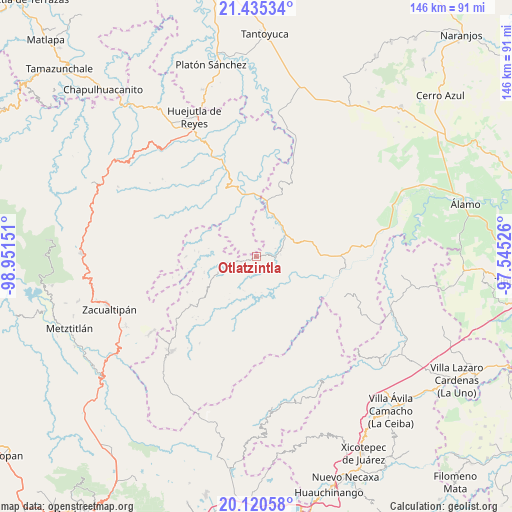 Otlatzintla on map