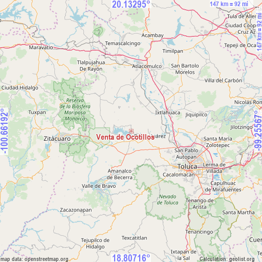 Venta de Ocotillos on map
