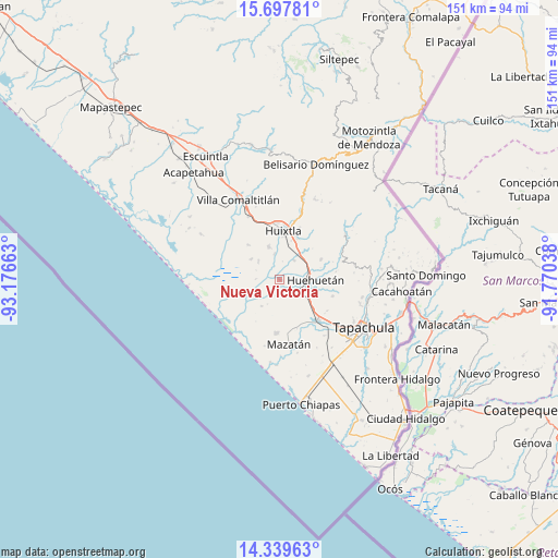 Nueva Victoria on map