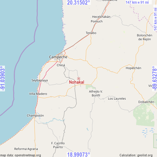 Nohakal on map
