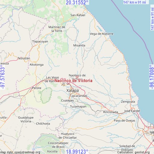 Naolinco de Victoria on map