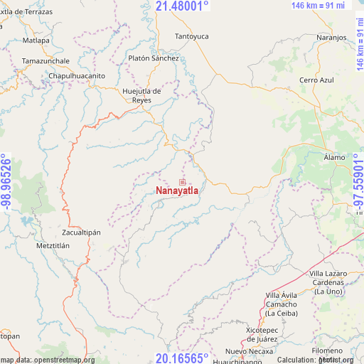 Nanayatla on map