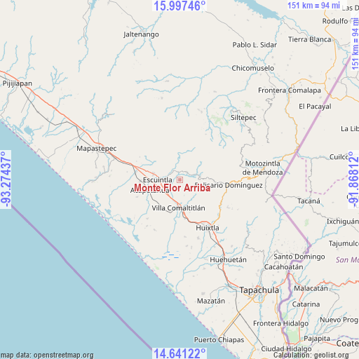 Monte Flor Arriba on map