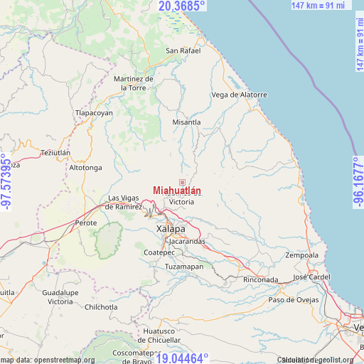 Miahuatlán on map