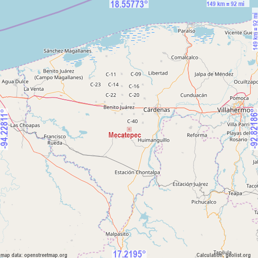 Mecatepec on map