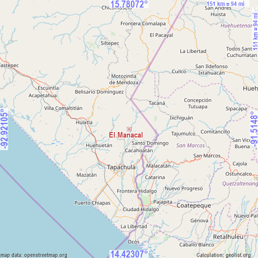 El Manacal on map