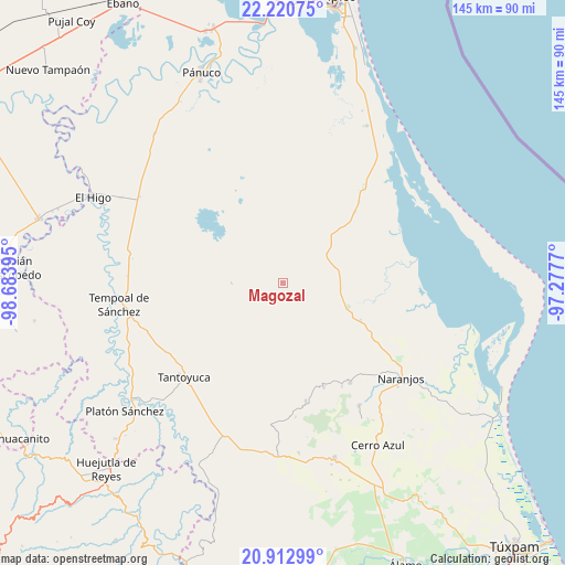 Magozal on map