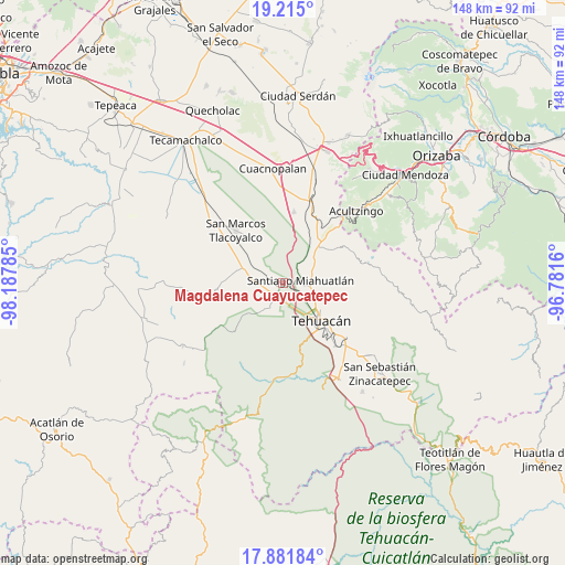 Magdalena Cuayucatepec on map