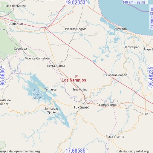 Los Naranjos on map