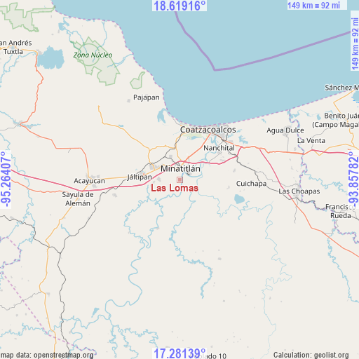 Las Lomas on map
