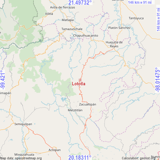 Lototla on map