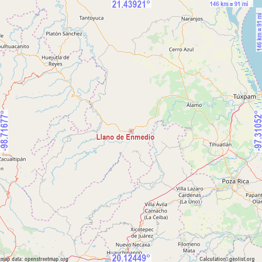 Llano de Enmedio on map