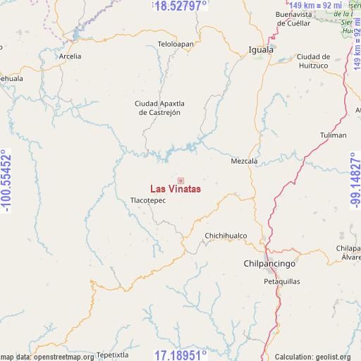 Las Vinatas on map
