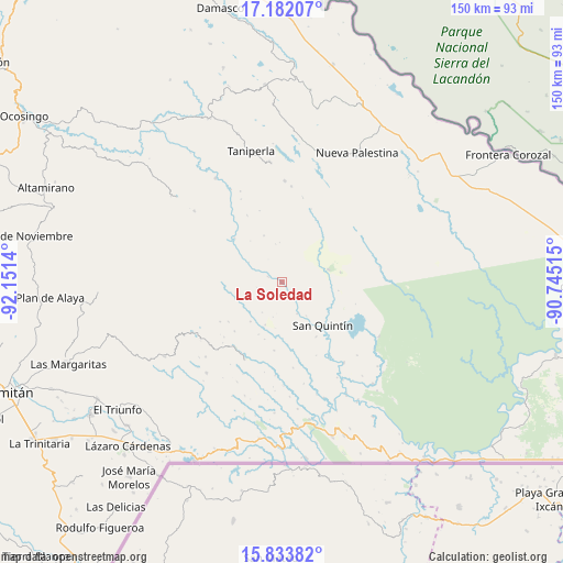 La Soledad on map