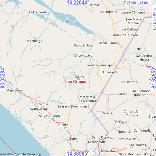 Las Cruces on map