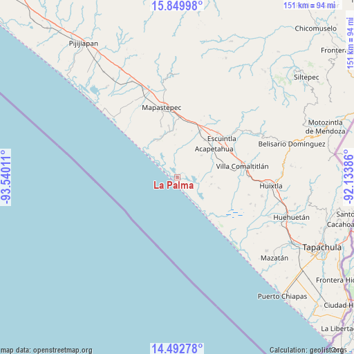 La Palma on map