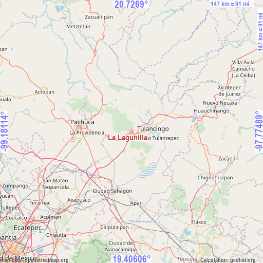 La Lagunilla on map