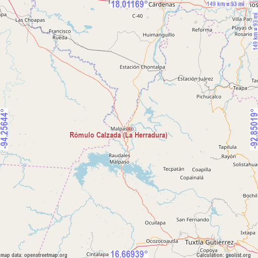 Rómulo Calzada (La Herradura) on map