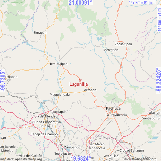 Lagunilla on map