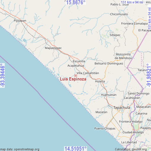Luis Espinoza on map