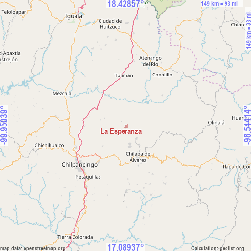 La Esperanza on map