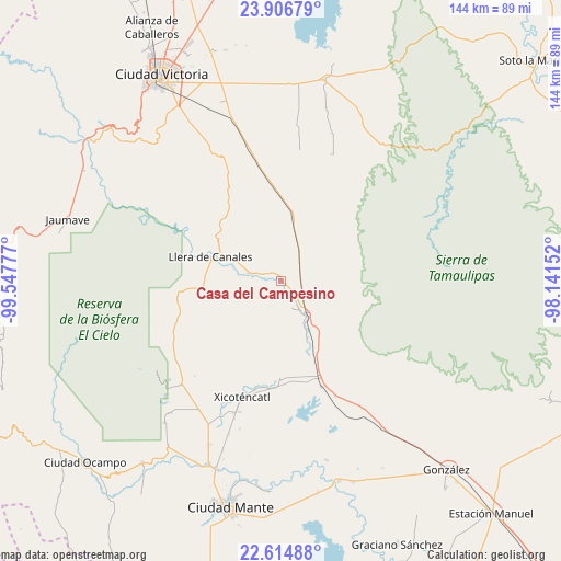 Casa del Campesino on map