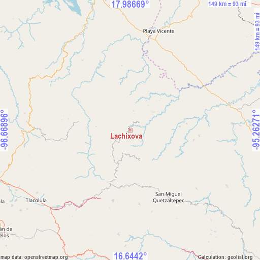 Lachixova on map