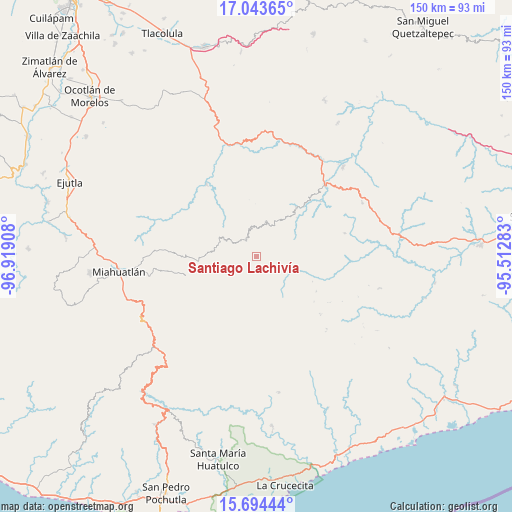 Santiago Lachivía on map