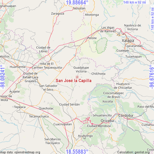 San José la Capilla on map