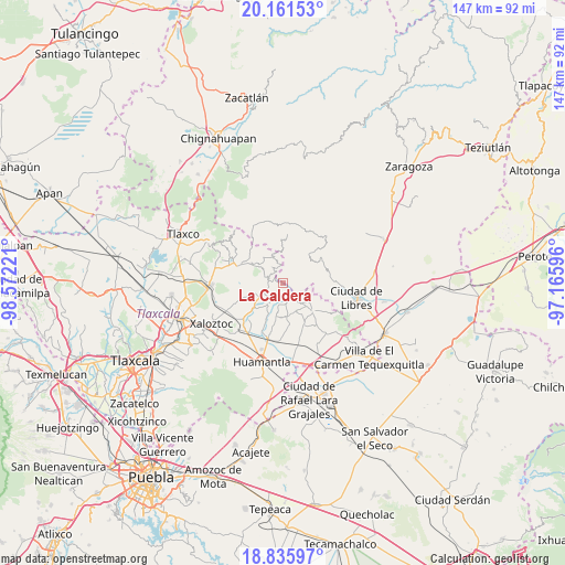 La Caldera on map